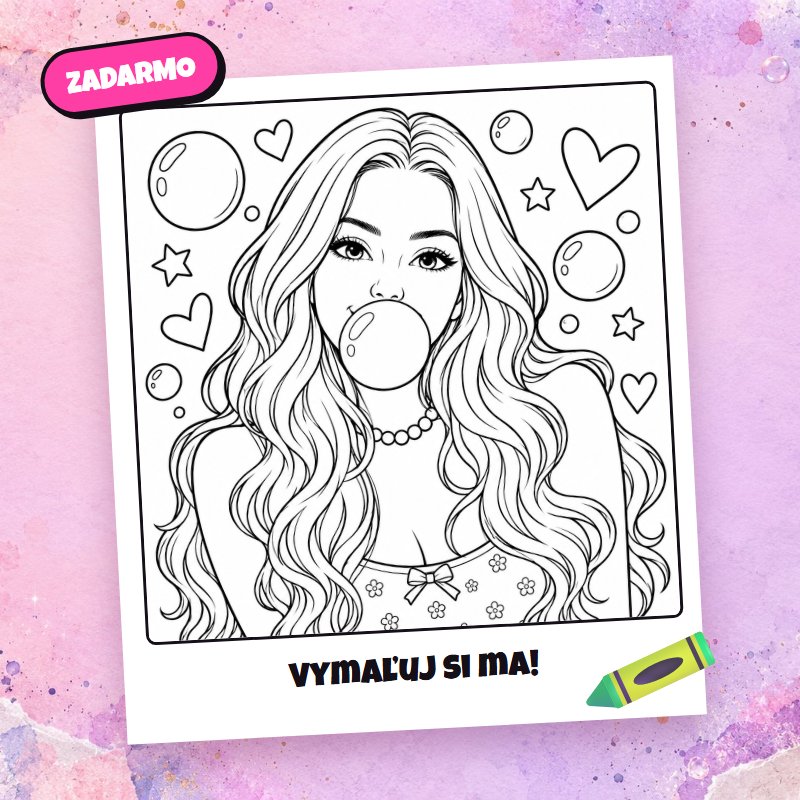 Omaľovánka BUBBLE GRRRL zadarmo